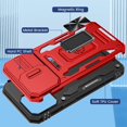thumbnail image 6 of Case for 14 Pro Max Case with Kickstand, Slide Camera Cover & 360°Magnetic Ring Kickstand Military Grade Shockproof Heavy Duty Protective Armor Case for iPhone 14 Pro Max 5G 6.7 Inch 2022 - Red, 6 of 17