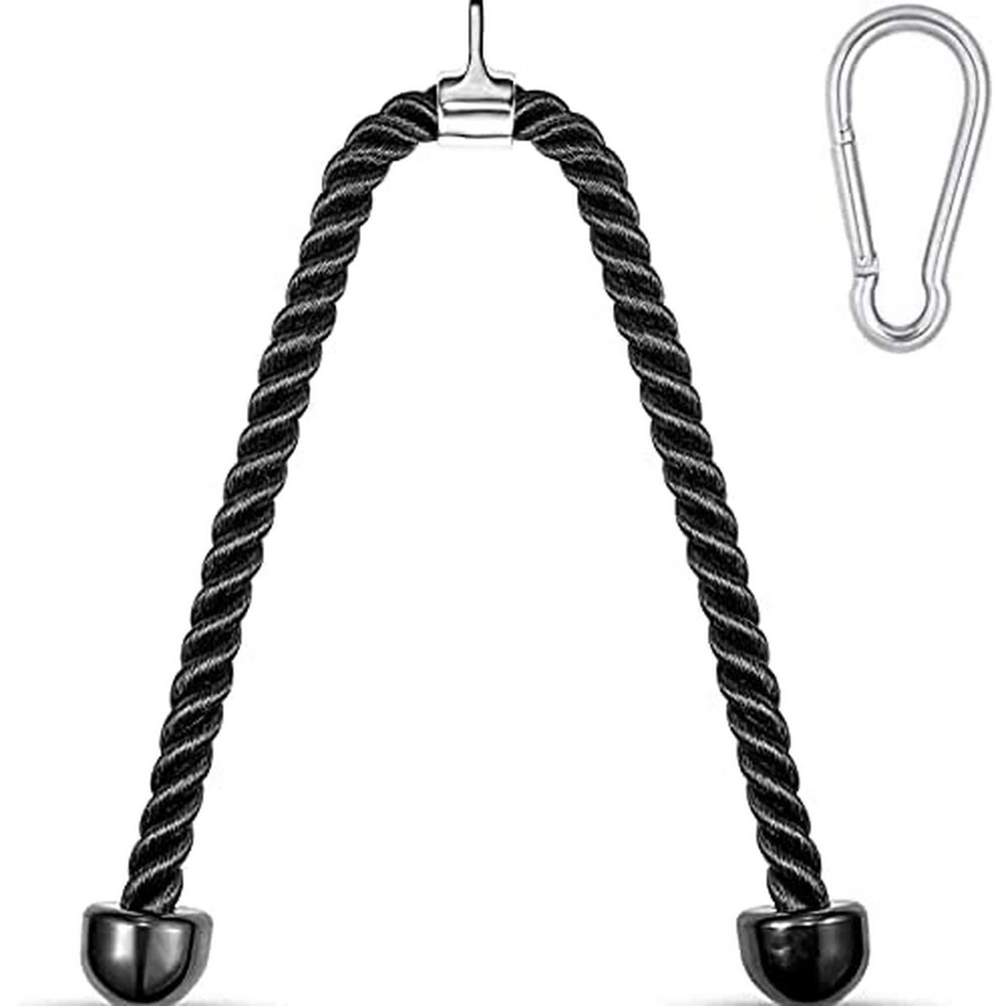 Stanz 36 90CM Heavy Duty Tricep Rope Pull Down Fitness Cable Attachment Nylon Rope with Hook