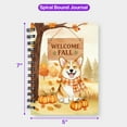 thumbnail image 5 of Welcome Fall Corgi Cozy Autumn Field Pumpkins Golden Leaves Spiral Bound Journal Welsh Corgi Dog Lover Gifts Idea 5x7in Spiral Notebook - 12013, 5 of 5