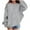 Gray, variant on Maean Kids Girls Oversized Sweatshirt Crew Neck Plain Baggy Pullover Cotton Tops for Girl 2-12 Years