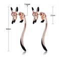 thumbnail image 4 of Pendientes colgantes Yashi plata oro 6 cm para mujer, 4 of 4
