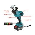 thumbnail image 3 of 3600w Brushless Reciprocating Saw 12000spm Cordless Battery Chainsaw With Control Panel Power Tool, 3 of 5