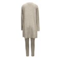 thumbnail image 6 of A+ Women's 3 Piece Set Knit Long Sleeve Cardigan Sleeveless Vest Bottom Pants Casual Set, 6 of 7