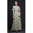 thumbnail image 2 of Bimba Rayon Leaves & Floral Ladies Long Gown Boho Beach Cocktail Party Maxi SlitÂ&nbsp;Dress-XX-Large, 2 of 6