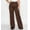 Brown, variant on Plus Size High Waisted Faux Suede Pant