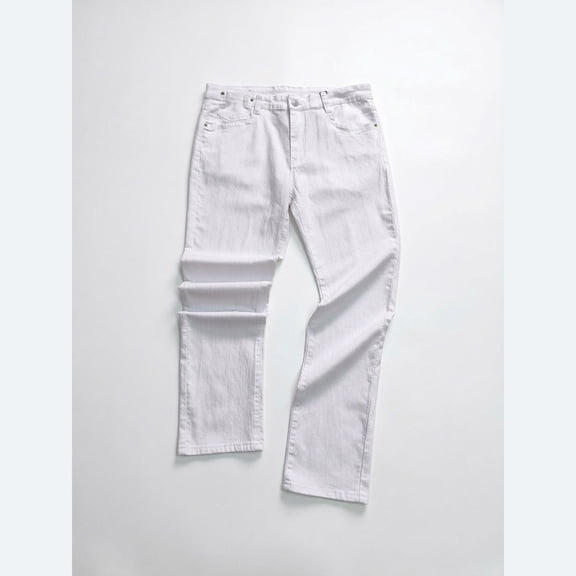 Men's Jeans, Men's Pants, Casual Fashion, Pure White Denim Fabric, Slim Fit Legs, Adult Men's Daily Life, Office, Weekend Outings
