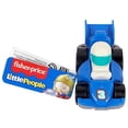 thumbnail image 2 of Little People Wheelies Race Car - GMJ21 ~ Blue #3 Grand Prix Racer, 2 of 4