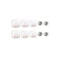 thumbnail image 4 of Gradient Crystal Gem Design Fake Toe Nails Short Square Press on Toe Nails Bling Nails Tips Cute Full Cover False Toe Nails White for Women and Girls 24Pcs, 4 of 5