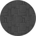 thumbnail image 1 of Ahgly Company Indoor Round Patterned Carbon Gray Area Rugs, 5' Round, 1 of 6