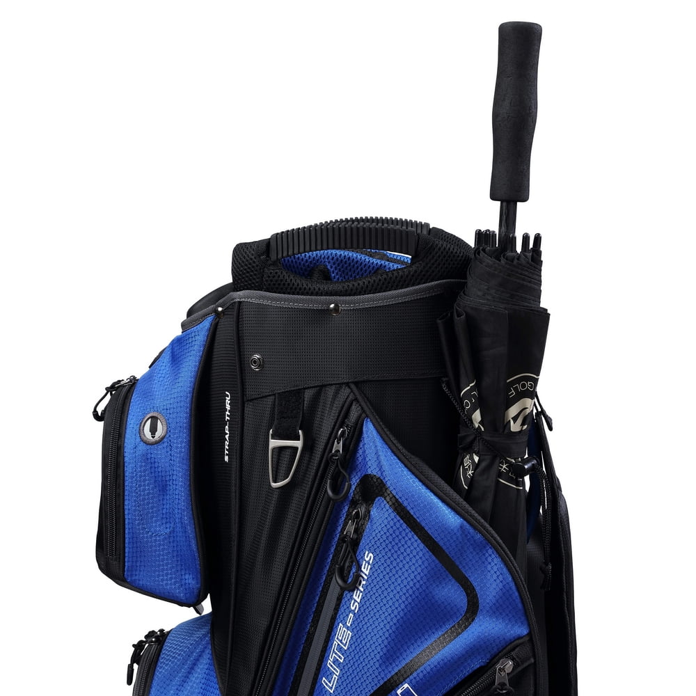 MacGregor Golf VIP Deluxe 14-Way Cart Golf Club Bag, 9.5 In. Top Black and Blue