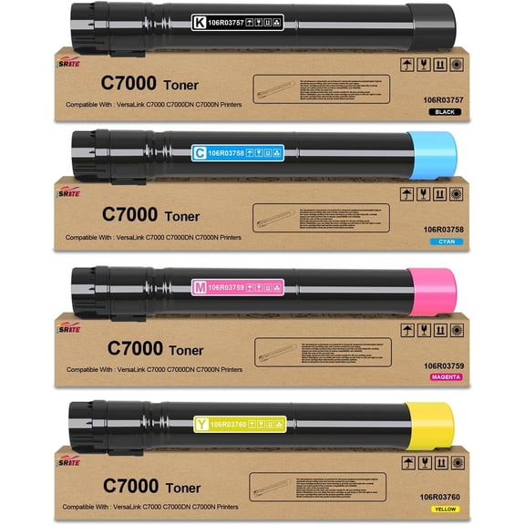 C7000 Toner Cartridge Compatible for Xerox VersaLink C7000 C7000DN C7000N Printer.Black Cyan Magenta Yellow
