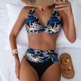 thumbnail image 4 of Traje de baño de 2 piezas para mujer, trajes de baño para mujer, bikini de dos piezas con espalda descubierta y vendaje, conjunto de ropa de playa para mujer, 4 of 5