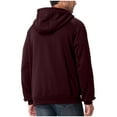 thumbnail image 5 of GuangCheng Mens Half Zip Pullover Hoodies,Fleece Sweatshirts with Pocket,Baggy Fit,Wine,S, 5 of 8