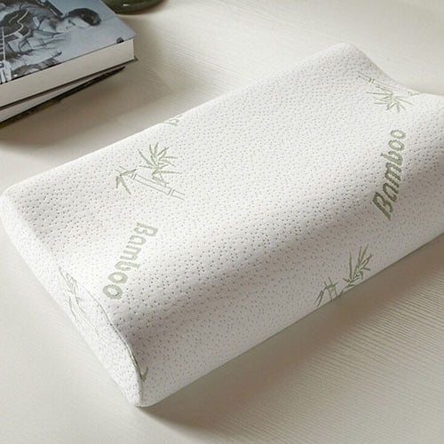 Sleep Bamboo Fiber Slow Rebound Memory Foam Pillow Cervical Health Care N1 