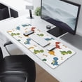 thumbnail image 2 of Long Mouse Pads for Desk,White Dinosaurs Bones Footprints Pattern Desk Mats on Top Of Desks, Desk Mouse Pad Extra Large with 3mm Non-Slip Base and Stitched Edge for Gaming,Office,Work,Home 31.5"x11.8", 2 of 6