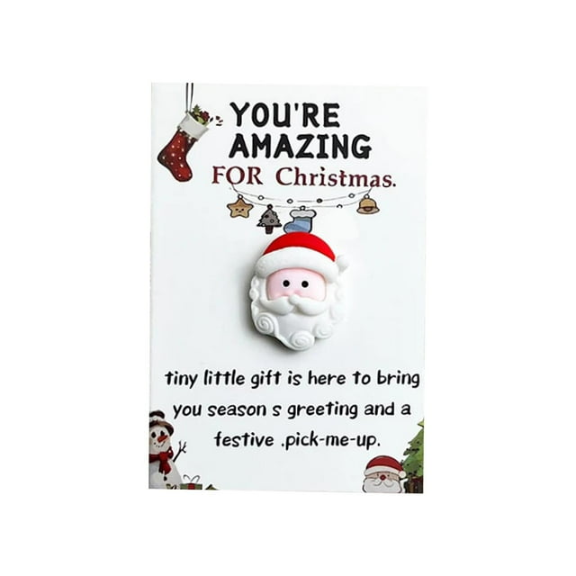 H Little Pocket Christmas Card 10Pcs Holiday Greeting Note Set Festive Message Cards For Family Friends Kids Christmas Party Favor 0.15Lb