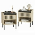 thumbnail image 4 of Bedside Table Set 2 Featuring A Charming Fenced-Element Design, 4 of 8