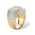 thumbnail image 2 of Men's Round Cut Diamond Grid Ring 1/10 TCW  Two-Tone Gold-Plated Sterling Silver, 2 of 5