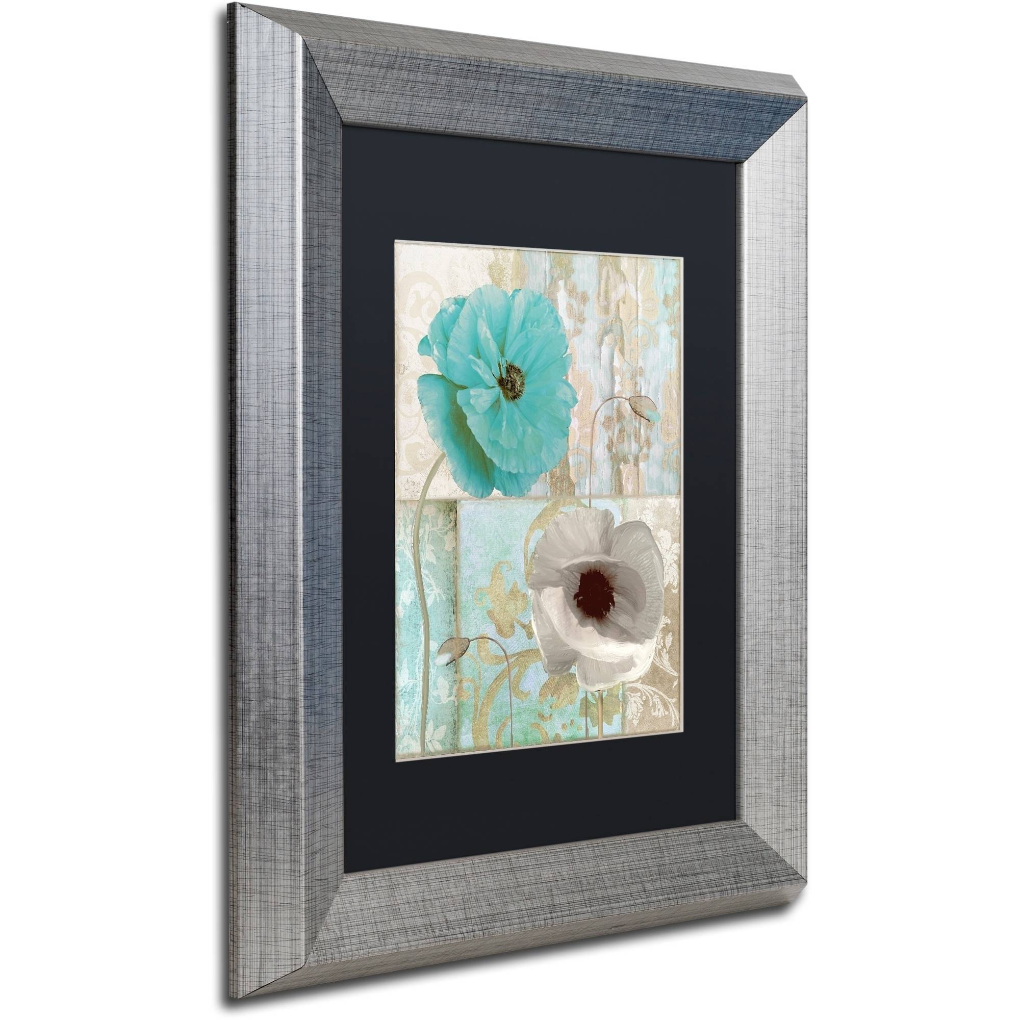 Trademark Fine Art "Beach Poppies II" Canvas Art by Color Bakery Black Matte, Silver Frame