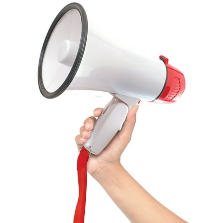 - Portable Megaphone 20 Watt Power Bullhorn Voice Siren/Alarm Modes W/ Strap