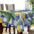 thumbnail image 5 of Yayeee Tablecloths 60" x 108" Rectangle Wrinkle Resistant Party Table Cover, Blue Plaid Lemon, 5 of 8