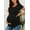 Black, variant on Women's Fashionable Maternity Wear, Ruffled Pleated Elastic and Comfortable Wine red Short-Sleeved Maternity Top