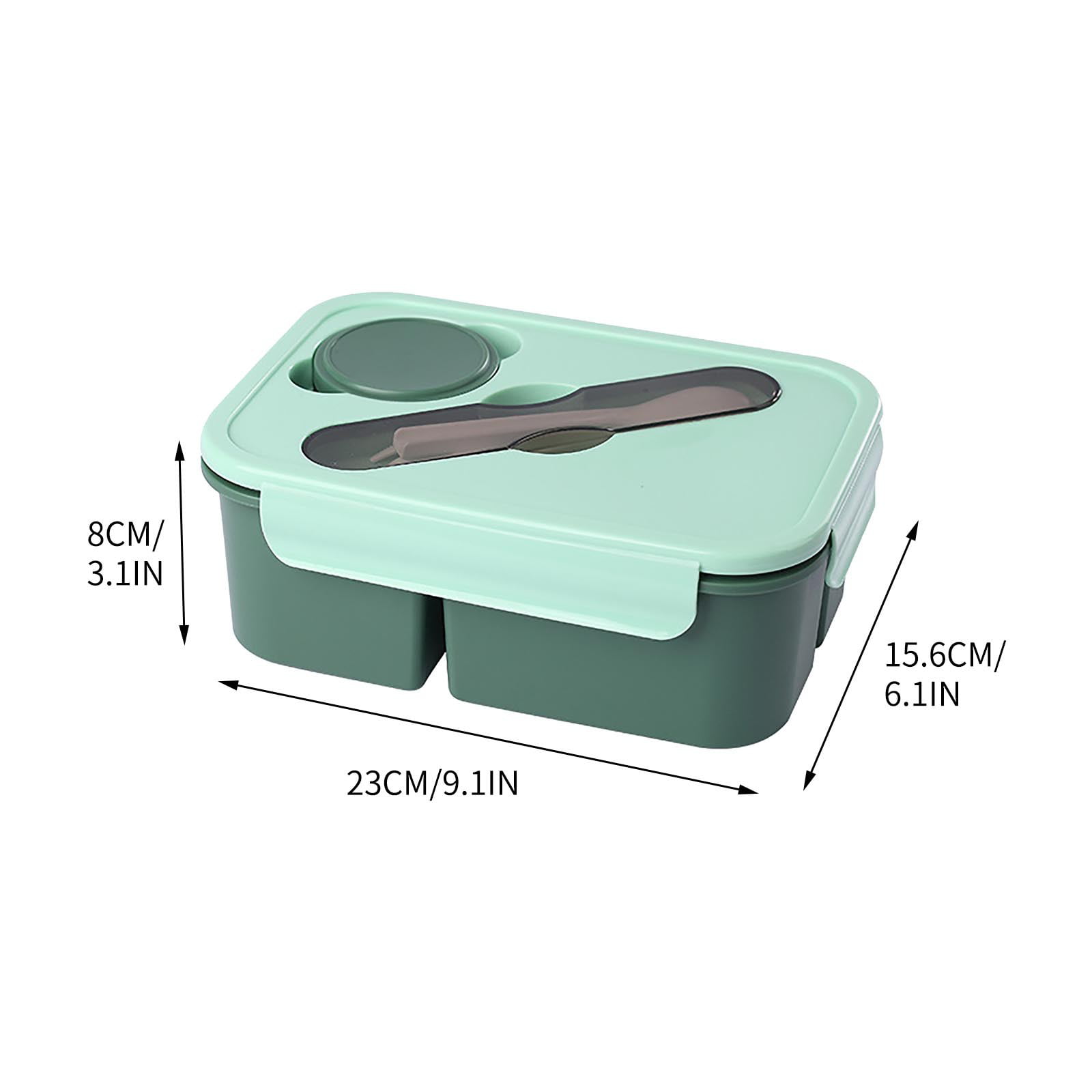 1set Clip-on Lid 2 Compartments Thermal Insulated Lunch Box, With 1 Spoon  And 1 Fork For Microwave Heating, Heat-resistant Sealed Food Container,  Suitable For Kids And Office Workers, Safe, Hygienic And Heat