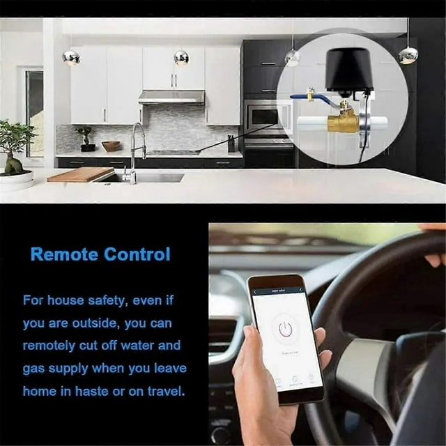 Tuya Contrôleur de Manipulation Intelligent WiFi pour Gaz d'Eau Arrêt Automatique Support Alexa Home SmartLife Prise EU