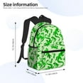 thumbnail image 4 of Ratiio Green Lizard Print Casual Backpack for Men and Women, Water Resistant Oxford Fabric School Bag Lightweight Travel Daypack, 4 of 6