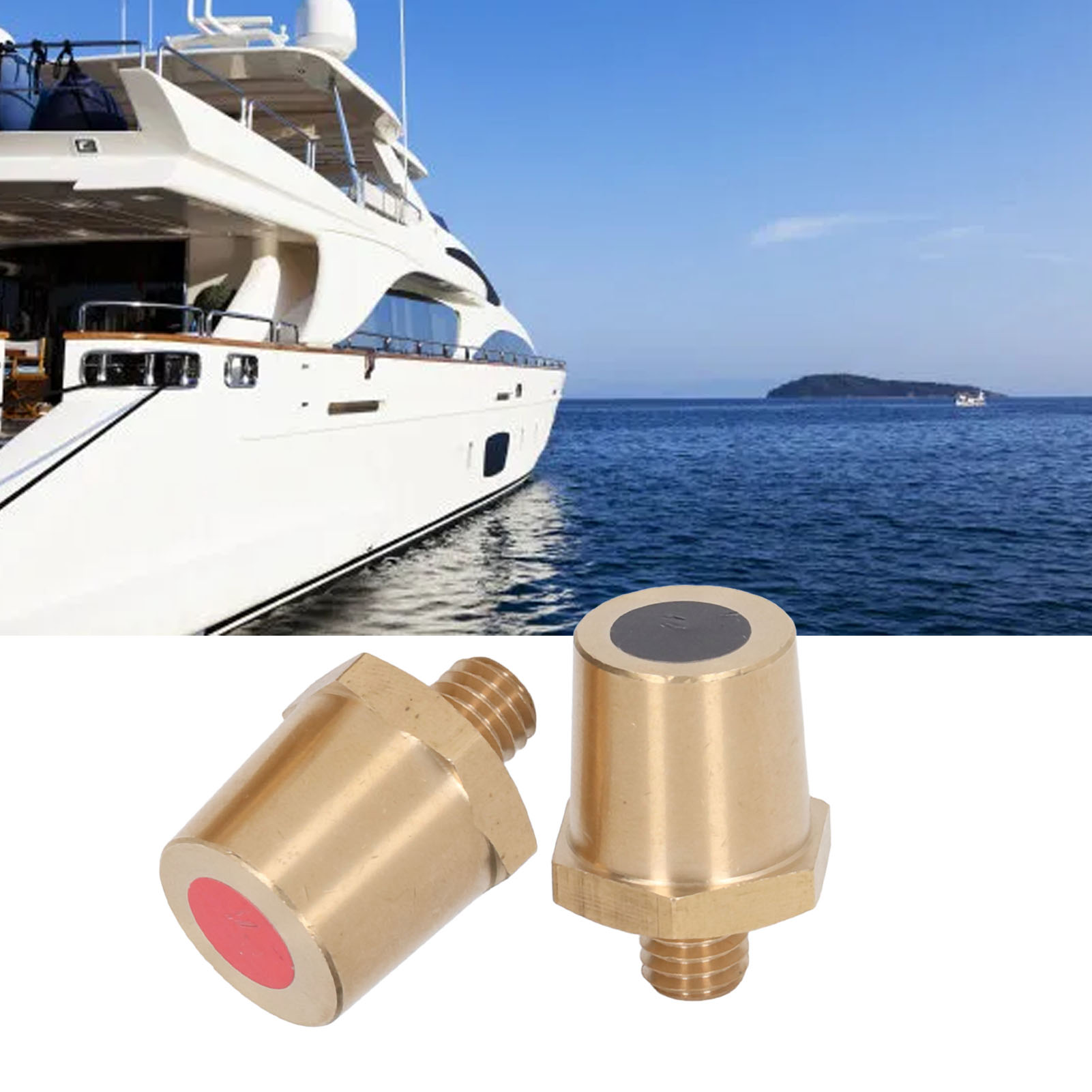 Battery Terminal Charging Post Adapter, Male Thread Positive Negative