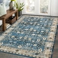 thumbnail image 6 of Haperlare Area Rug Vintage Floral Rug Non-Slip Rugs for Living Room Bedroom Kitchen Dining Room, 5' x 7' Blue Brown, 6 of 7