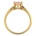 thumbnail image 4 of Clara Pucci 14K Yellow Gold Solid Gold Pink Solitaire Anniversary Ring for Women - 1 cttw Marquise Cut, 4 of 7
