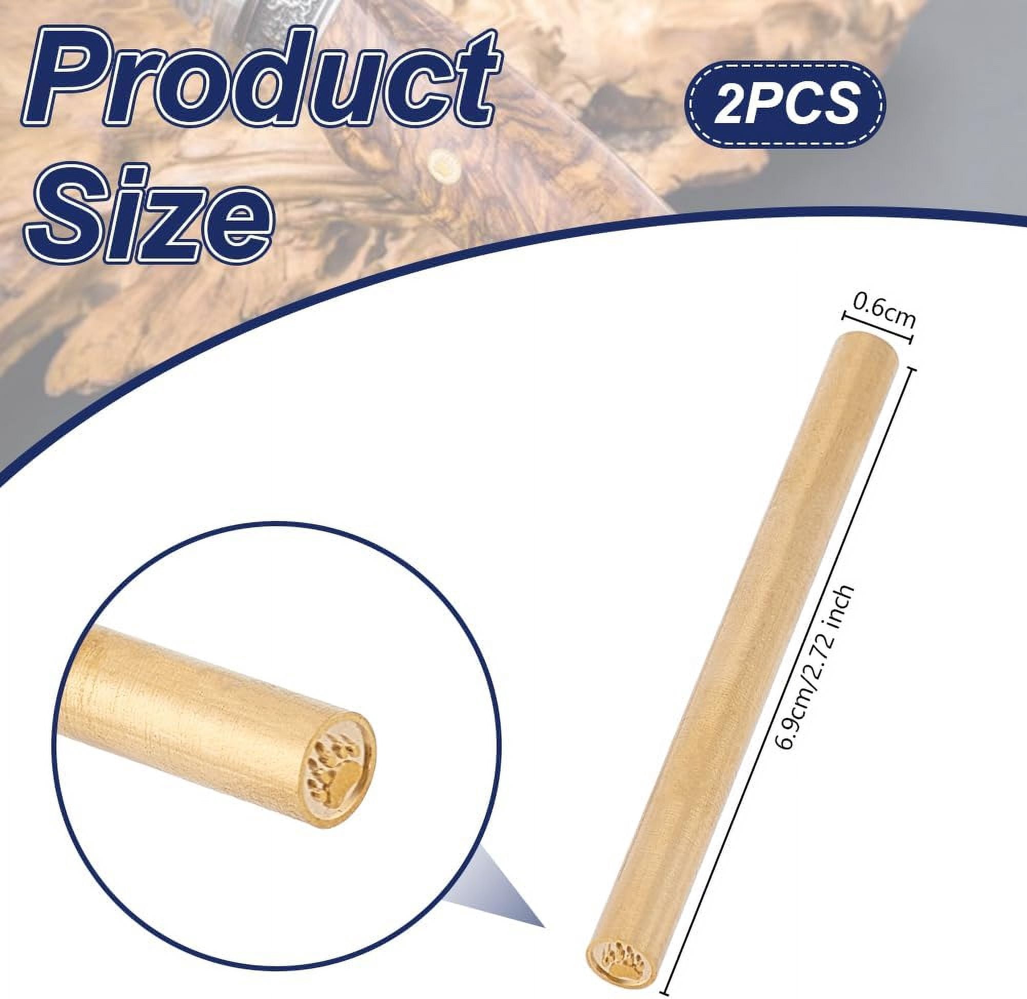 2Pcs Golden Mosaic Pins 6mm Diameter Decorative Knife Handle Pins