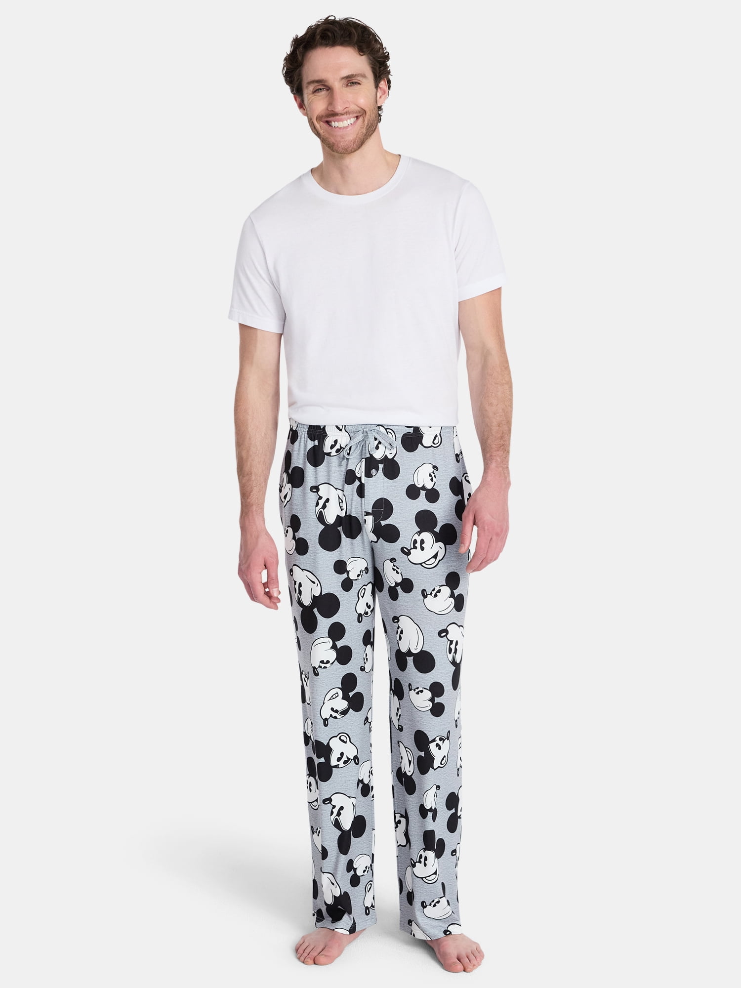 Disney Mickey Mouse Men's & Big Men's Graphic Lounge Pants, 25'' Inseam, Sizes S-2XL