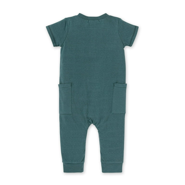 Burt's Bees Baby Organic Cotton Baby Boy Short Sleeve Jumpsuit