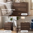 thumbnail image 6 of Furniture of America Rivor Modern Wood 3-Drawer Tall Nightstand, Walnut, 6 of 18