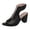 Black, variant on Women's Chunky Sandals Open Toe Cut out Wedding Shoes Dressy Dress Elegant Slingback Breathable Ankle Booties Party High Heels White Size 7.5