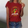 thumbnail image 1 of Binmer Ladies Independence Day Day Printed Round Neck Short Sleeve T-shirt Loose, 1 of 4