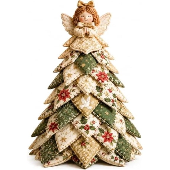 DIY quilted christmas tree kit, 3D Fabric Patchwork Sewing Craft Set for Beginners, Handmade Tabletop Holiday Decor, Christmas Gift