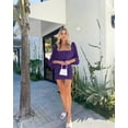 thumbnail image 6 of Sherrylily Women Long Sleeve Dresses Square Neck Mesh Bodycon Mini Dress, 6 of 7