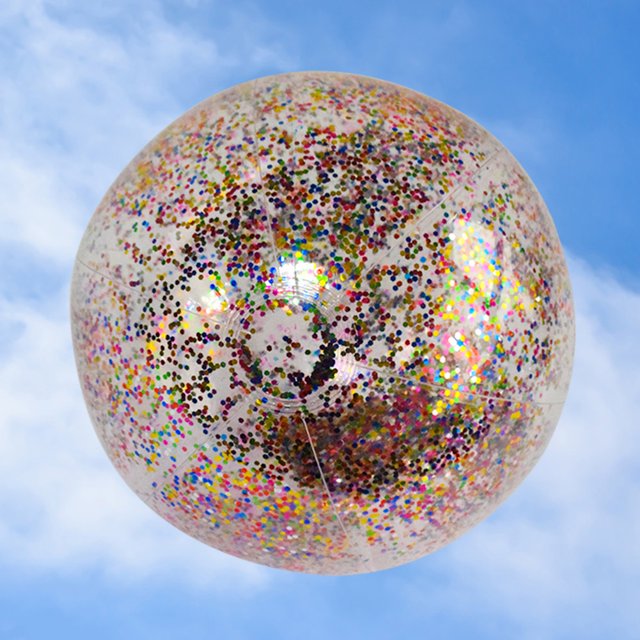 Pelotas de playa de juguete de 23,6 pulgadas, globos de pelota de playa de juguete para fiestas de verano (cromáticas)
