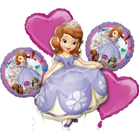 1 X Sofia Happy Birthday Bouquet Balloons by Anagram