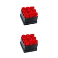thumbnail image 4 of Ramo de rosas eternas Inteprter Colorido para Decoración de boda 9 cabezas negro rojo 2Conjunto, 4 of 6