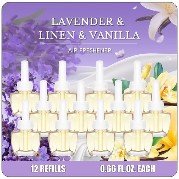 SCENTORINI Plug In Air Fresheners, 12 Refills Long Lasting Air Freshener For Home and Bathroom, 7.92 Fl Oz, Compatible with Glade, Air Wick