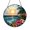 Acrylic 3.5 Inch, variant on Tropical Island Sunset Ocean Stained Glass Suncatcher – Window Decor2301