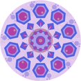 thumbnail image 1 of Ahgly Company Machine Washable Indoor Round Transitional Blossom Pink Area Rugs, 4' Round, 1 of 7