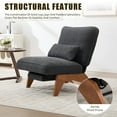 thumbnail image 5 of Homefun Modern Adjustable Lounge Chair with Footrest,Wooden Base Upholstered Recliner for Reading Rest Circle Fleece, 5 of 6