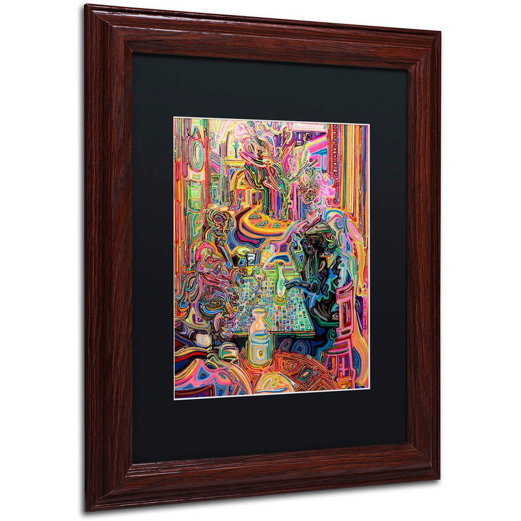 Trademark Fine Art "5 O'clock Somewhere" Canvas Art by Josh Byer, Black Matte, Wood Frame