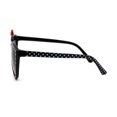 thumbnail image 3 of Child Size Girls Plastic Ribbon Trim Thin Cat Eye Sunglasses Black Smoke, 3 of 4