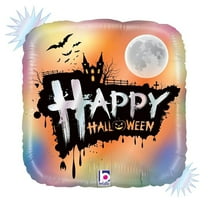 18 inch Opal Happy Halloween Foil Mylar Balloon - Party Supplies Decorations